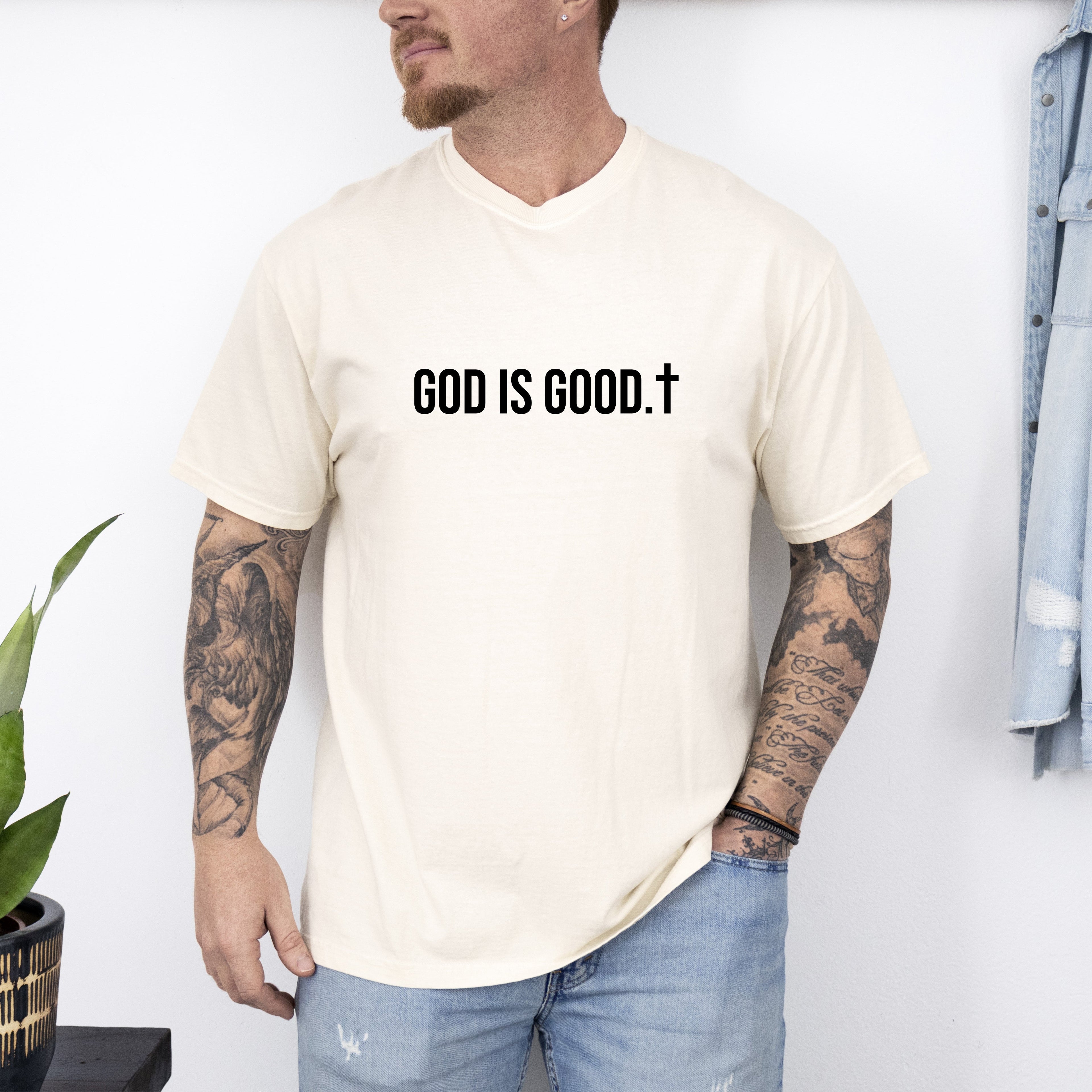 God Is Good, Minimalist, Faith, Jesus, Christian, Religious, Faith, Gospel Tshirt Comfort Colors T-Shirt