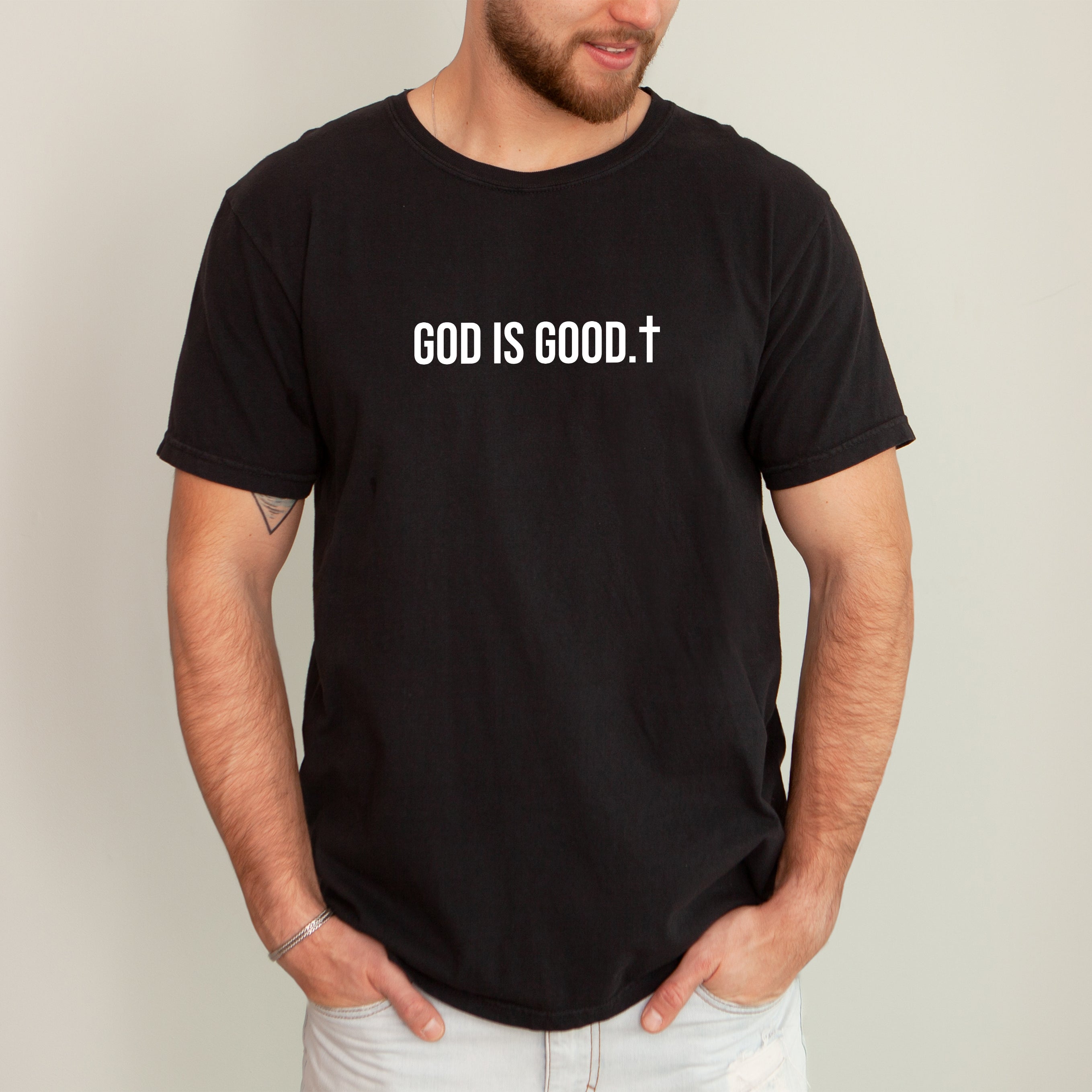 God Is Good, Minimalist, Faith, Jesus, Christian, Religious, Faith, Gospel Tshirt Comfort Colors T-Shirt