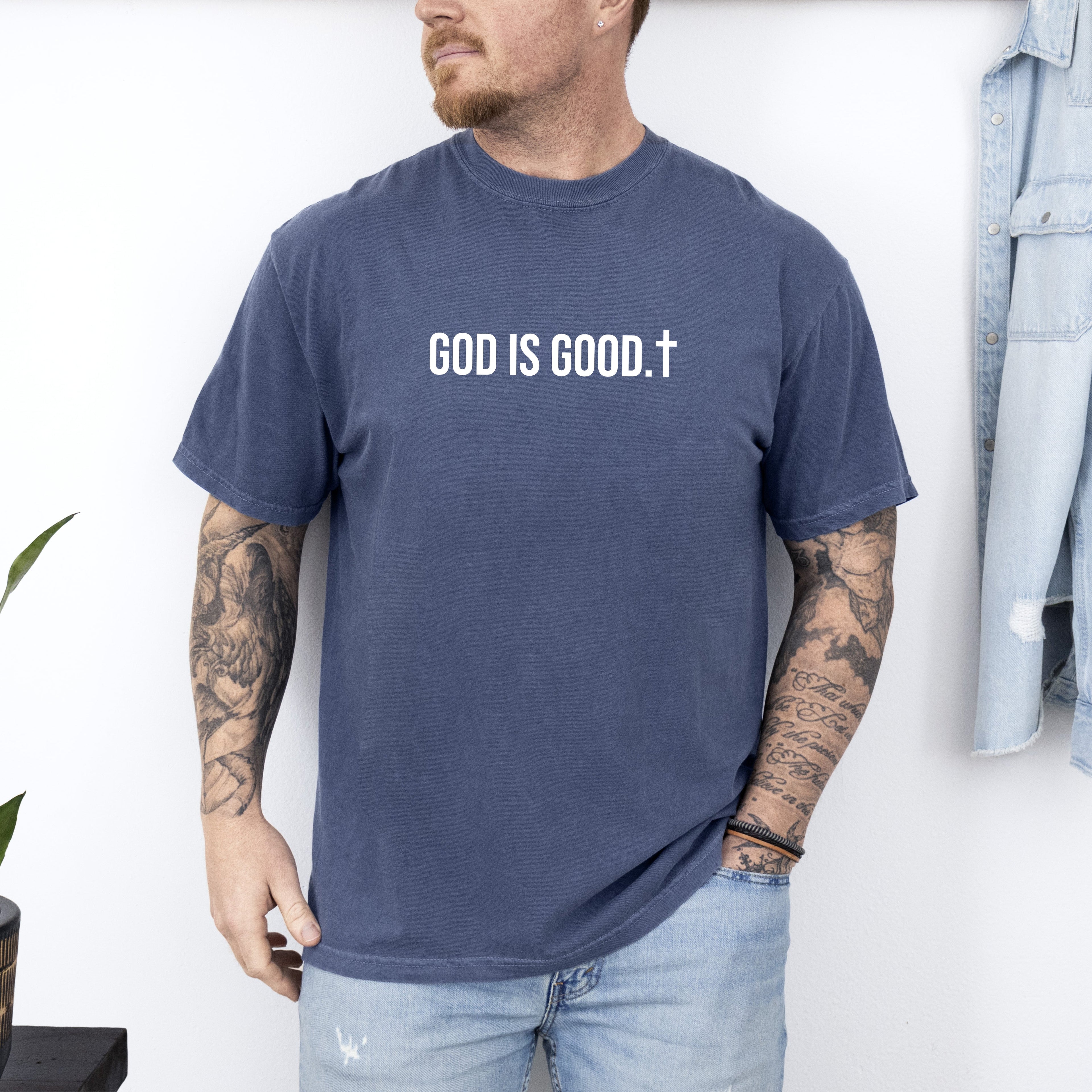 God Is Good, Minimalist, Faith, Jesus, Christian, Religious, Faith, Gospel Tshirt Comfort Colors T-Shirt